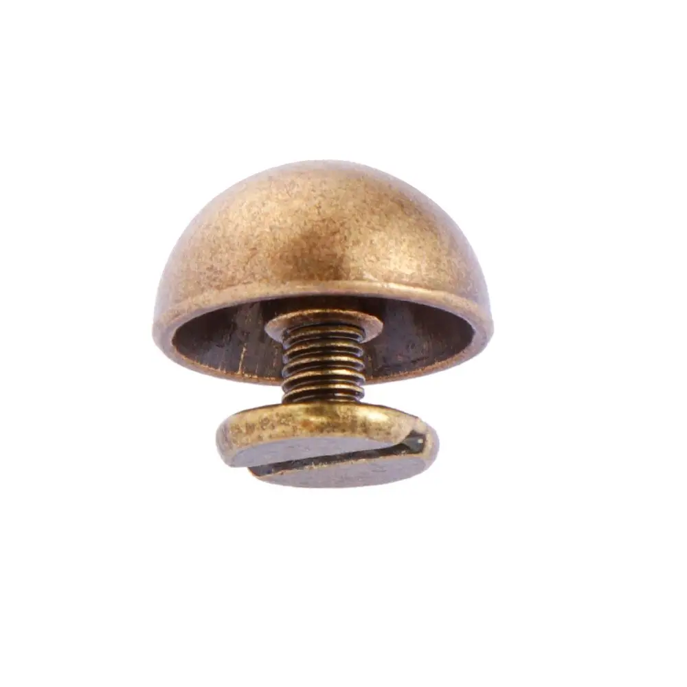 Luggage Craft Leather Clothes/Bag/Shoes Cloth Button Solid Nail Bolt Strap Rivets Mushroom Dome Round Head Screws |