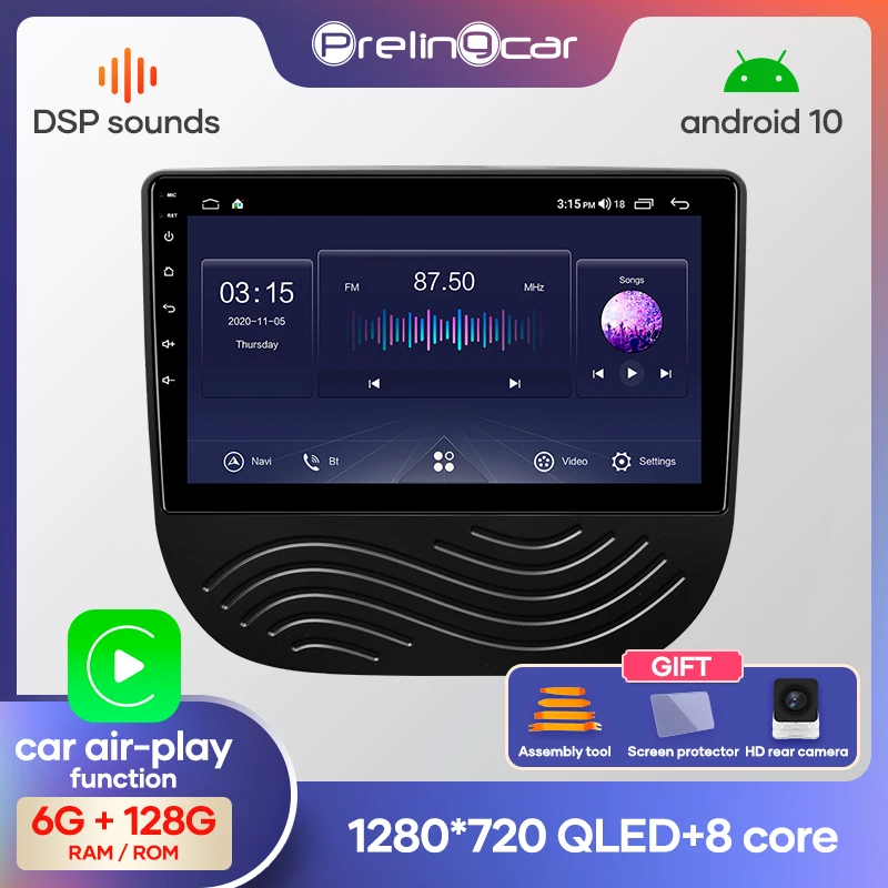 Автомагнитола Prelingcar 2 Din Android 9 0 без DVD мультимедийный видеоплеер GPS навигатор для