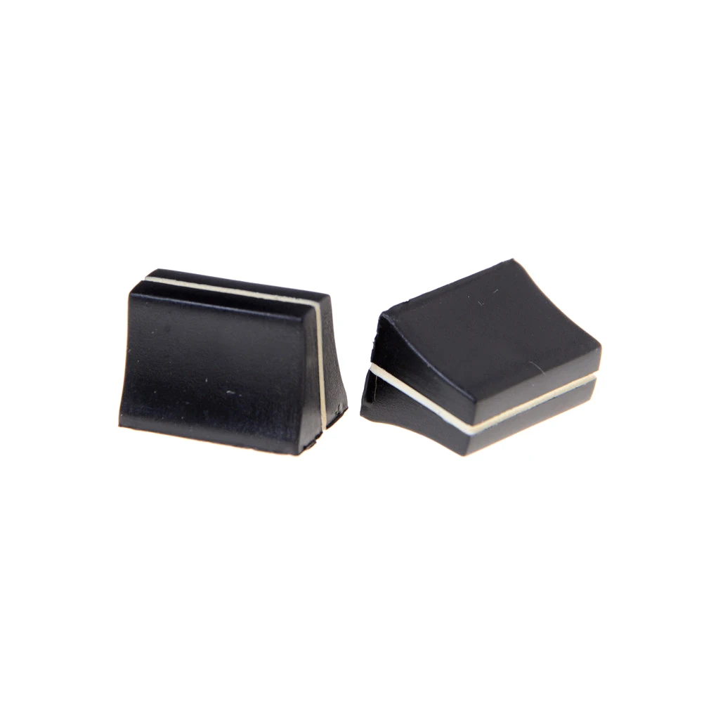 

hot10pcs 19mmLx12mmW for 4mm Shaft WF Switch Cap Black Slide Potentiometer Mixer Fader Knob