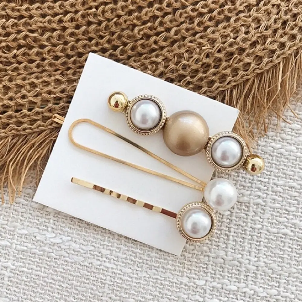 3 шт./1 комплект модные аксессуары для волос пуговица из твида имитирующая жемчуг