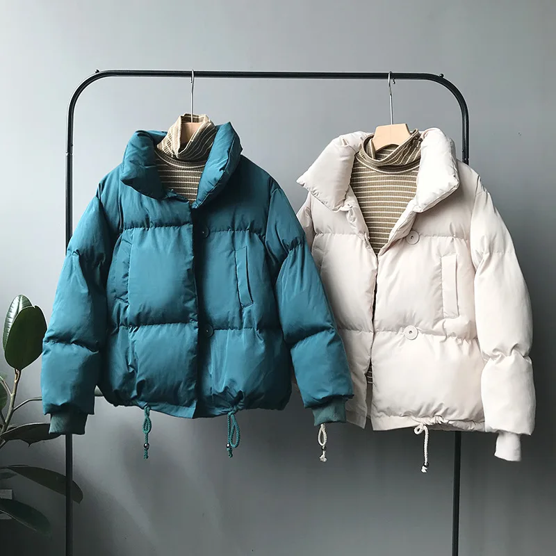 2019 осень зима Harajuku повседневные женские хлебные куртки корейский утолщение