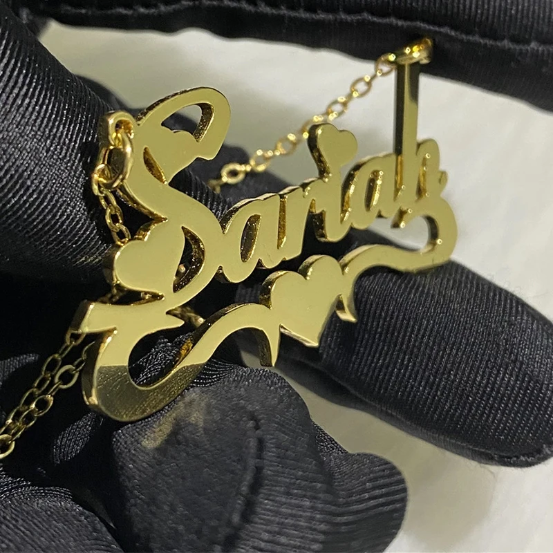 

Gosun Personalise Name Necklace Stainless Steel Handmade Custom Name Necklaces For Women Jewelry Gold Choker Colares