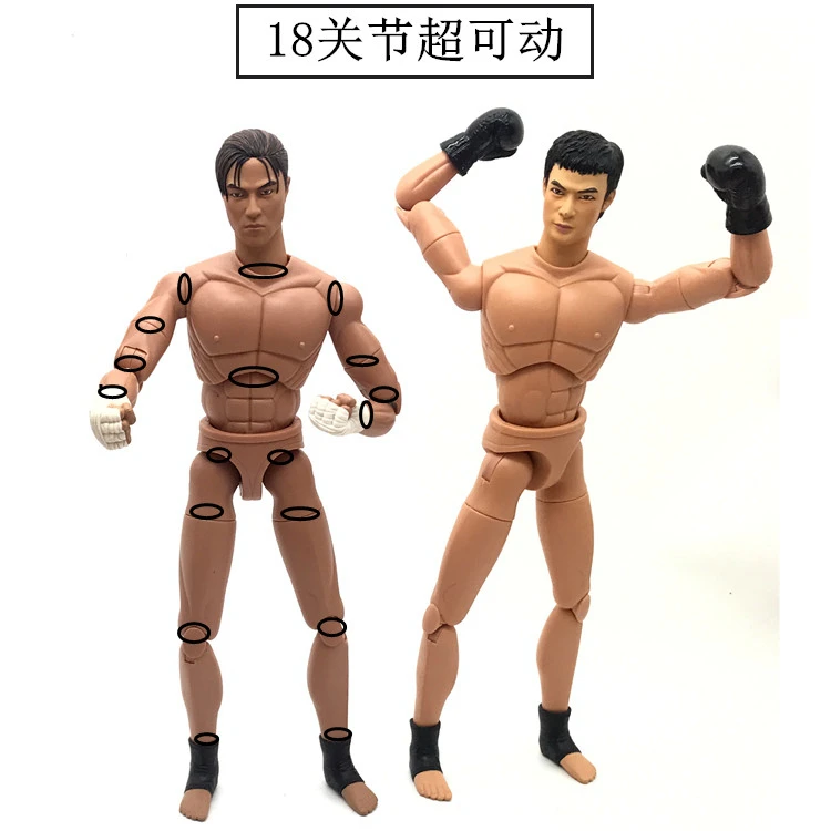 Экшн-фигурка боксера Подвижная кукла-рестлер около 29 см 18 шарниров подарок для