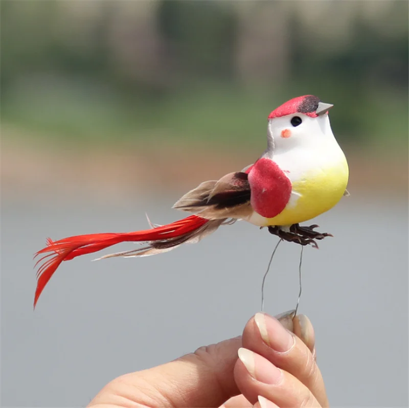 Искусственный пены перо Моделирование Птица для дома и сада рождественской елки