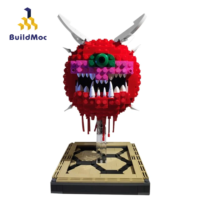 

BuildMoc Expert Doom Cacodemon MOC-4560 игра странные одноглазые Монстры набор строительные блоки кирпичи игрушка для детей