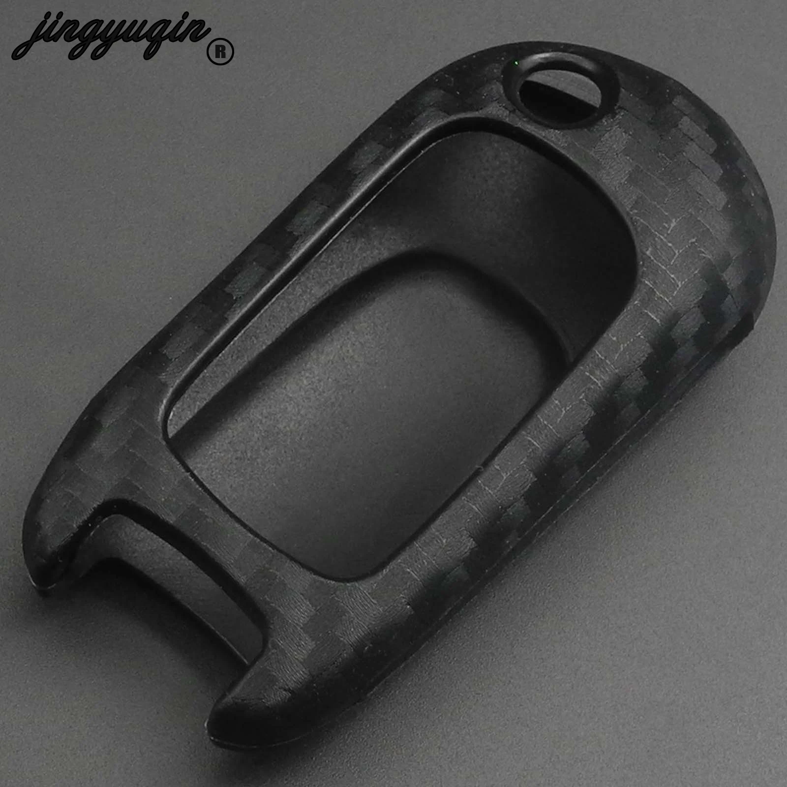 

jingyuqin Carbon Fiber Silicone Car Key Case for 2019 Buick Verano for Chevrolet Cruze Holder protective