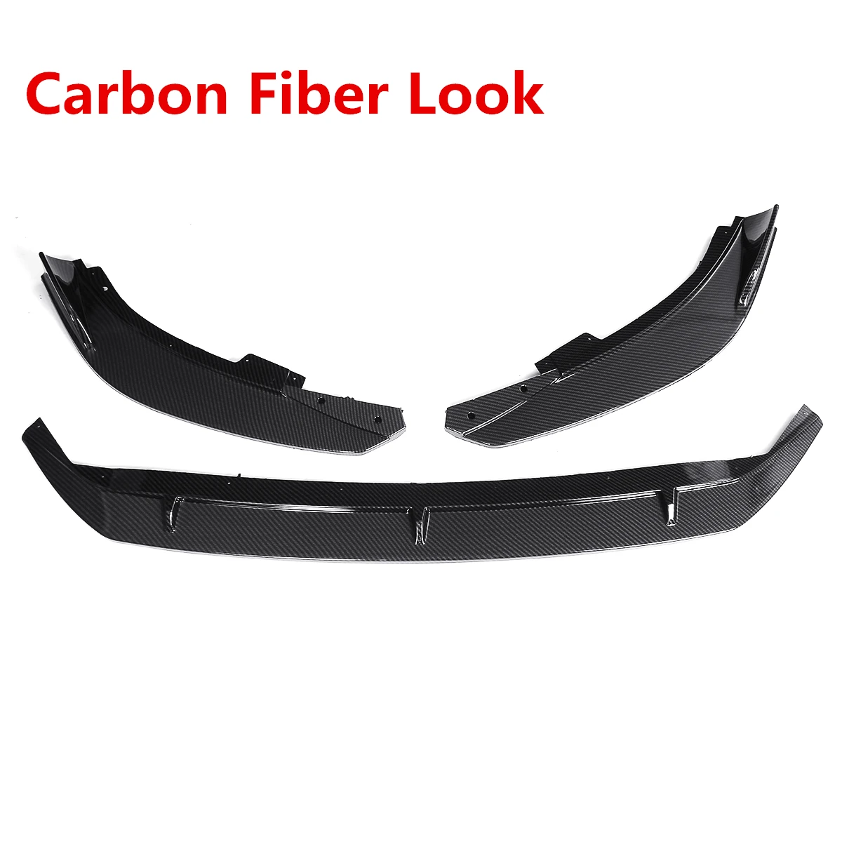 Carbon Fiber Look 3 цвета ST автомобильный передний бампер для губ Диффузор подбородок бампер спойлер разветвители комплект протекторов съемный для Ford для Focus ST - Цвет: Carbon Fiber Look