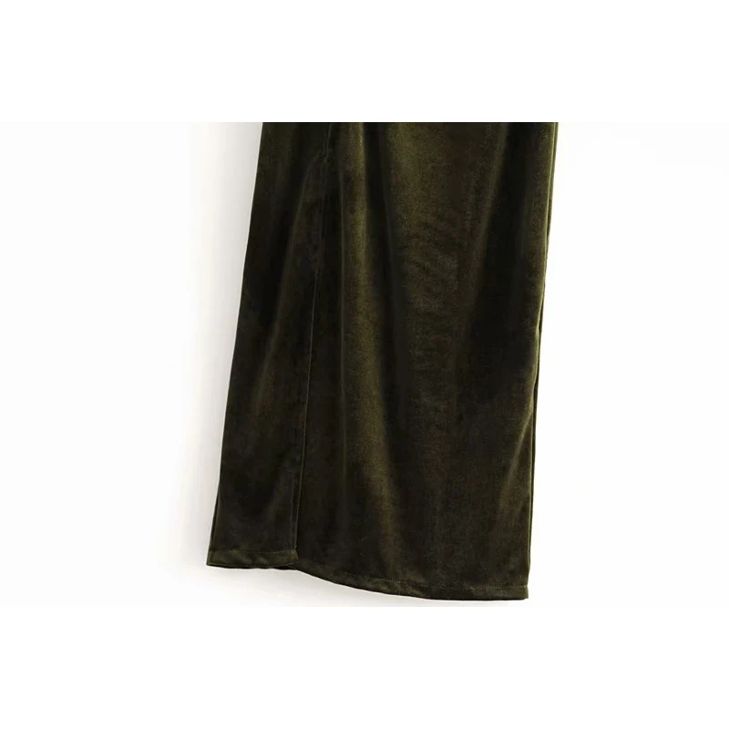 Женское винтажное сексуальное вельветовое платье на бретельках 2019 модные