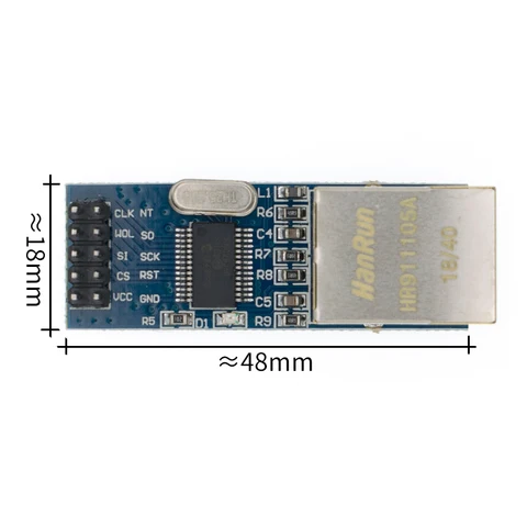 Сетевой модуль Mini ENC28J60 для интерфейса Nano SPI