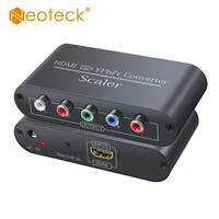neoteck aluminum 1080p hdmi compatible to ypbpr component video adapter with rl audio output converter with scaler for hdtv