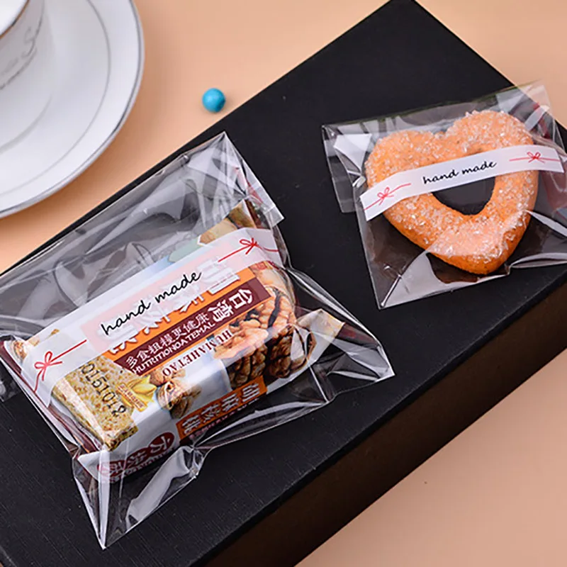 100 шт Подарочная сумка ручной работы Упаковка конфет с бантом Ziplock Сумки Сувениры