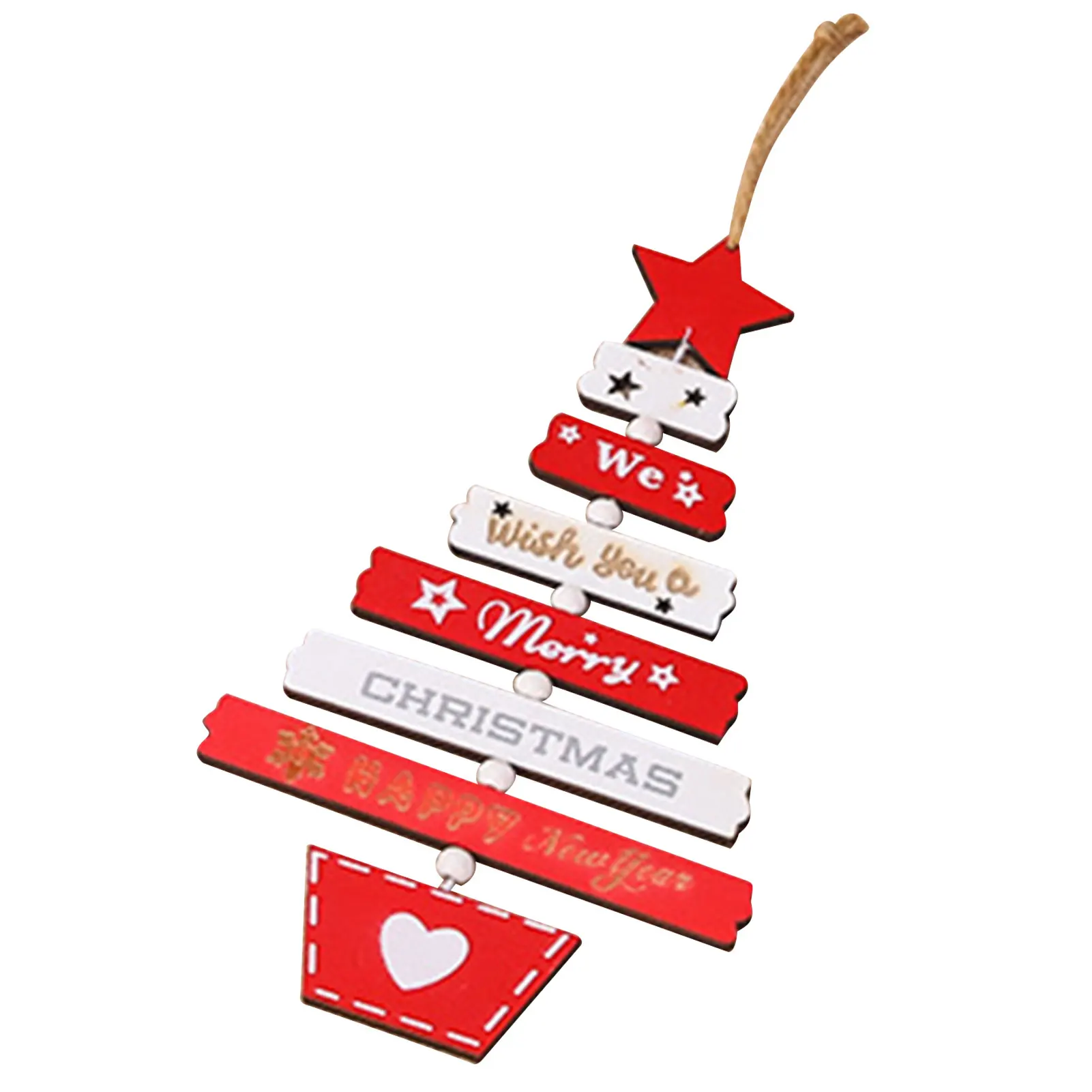 

Christmas Wooden Hanging Ornaments Colored Letters Hanging Pendants Ornaments Durable Christmas Tree Embellishments Crafts For C