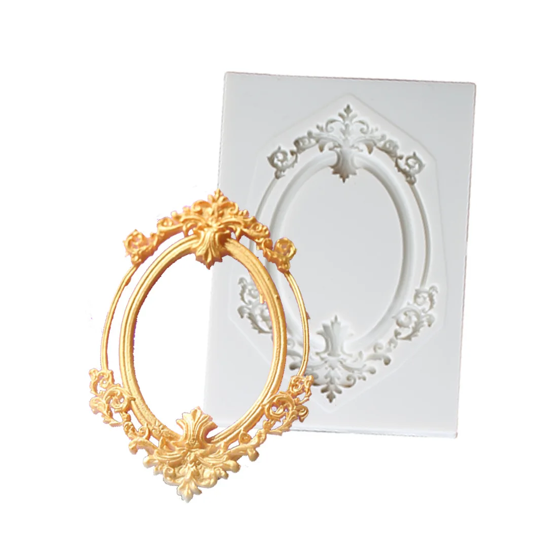 Бетон смола формы в стиле барокко кружево фоторамка силиконовый полимер помадка