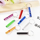 Свисток для выживания в кемпинге с кольцом для ключей, металлический многофункциональный свисток, подвеска для выживания на природе, экстренные инструменты, свистки