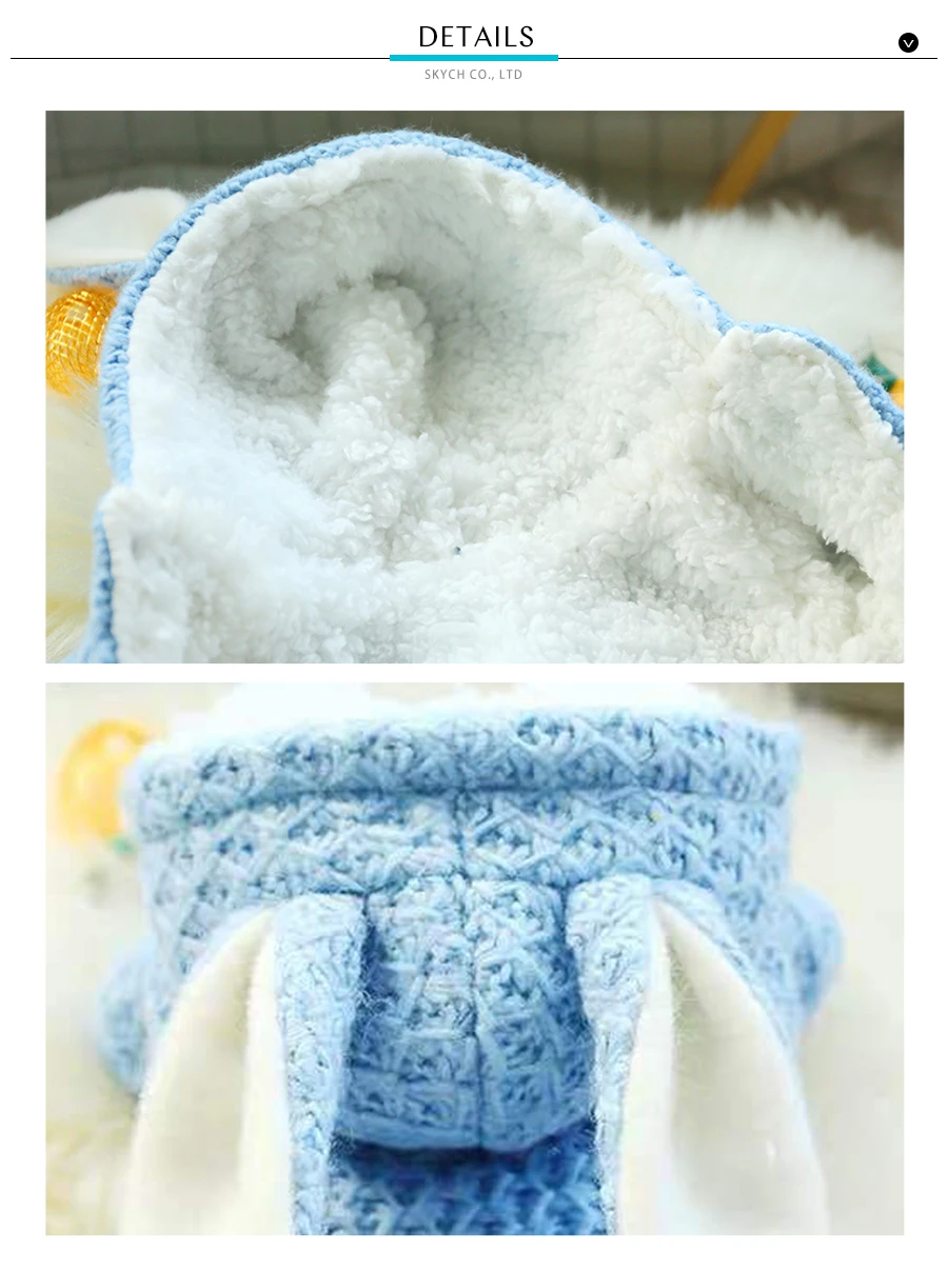 Jumpsuits Pet Dog Clothes Winte Warm Rabbit Ears Home Wear Overalls For Dog Jackets Coat Chihuahua Bichon Thicked Puppy Costumes