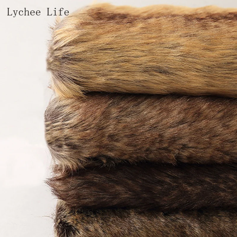Lychee Life 20x30 см крашеная искусственная плюшевая ткань искусственный мех акриловая
