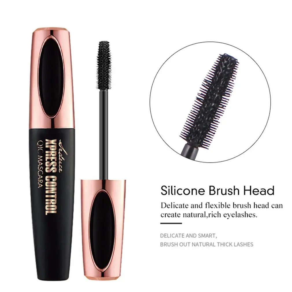 

4D Silk Fiber Lash Eyelash Mascara Waterproof Longer Thicker Eyelashes Long-Lasting Smudge-Proof Lengthening Eyelashes Mascara