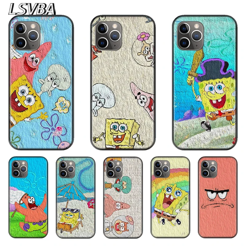 

Cute Japanese Anime Friends Baby For Apple iPhone 12 11 XS Pro Max Mini XR X 8 7 6 6S Plus 5 SE 2020 Black Cover Phone Case