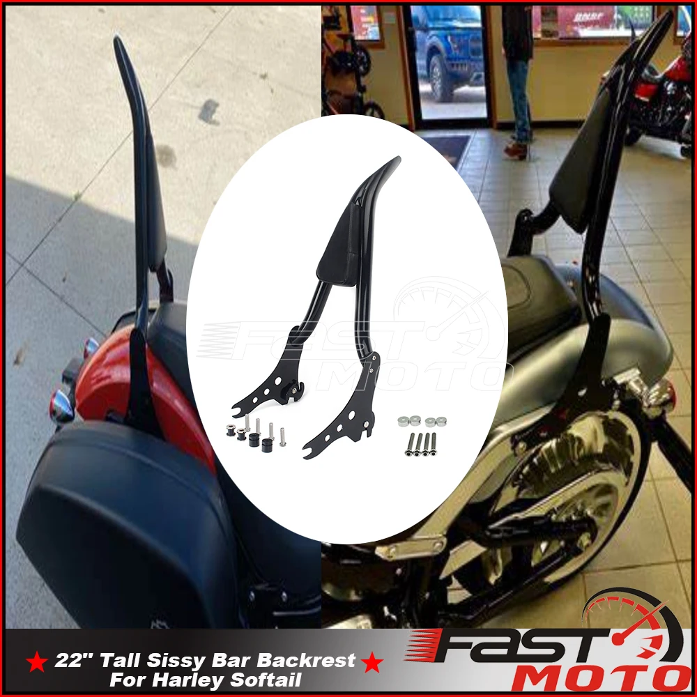 

Для Harley Street Bob Softail Slim Heritage Classic 114 роскошный мотоциклетный спинка с крепежным комплектом 2018-2021