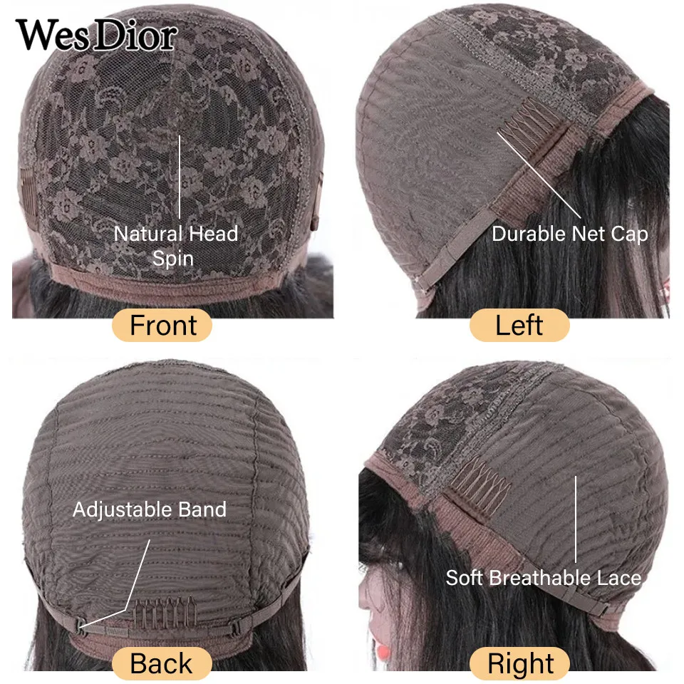 Короткие парики боб волнистые человеческие волосы с челкой естественные