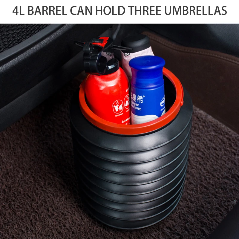 Автомобильное складное ведро 4 л многофункциональное выдвижное для рыбалки воды