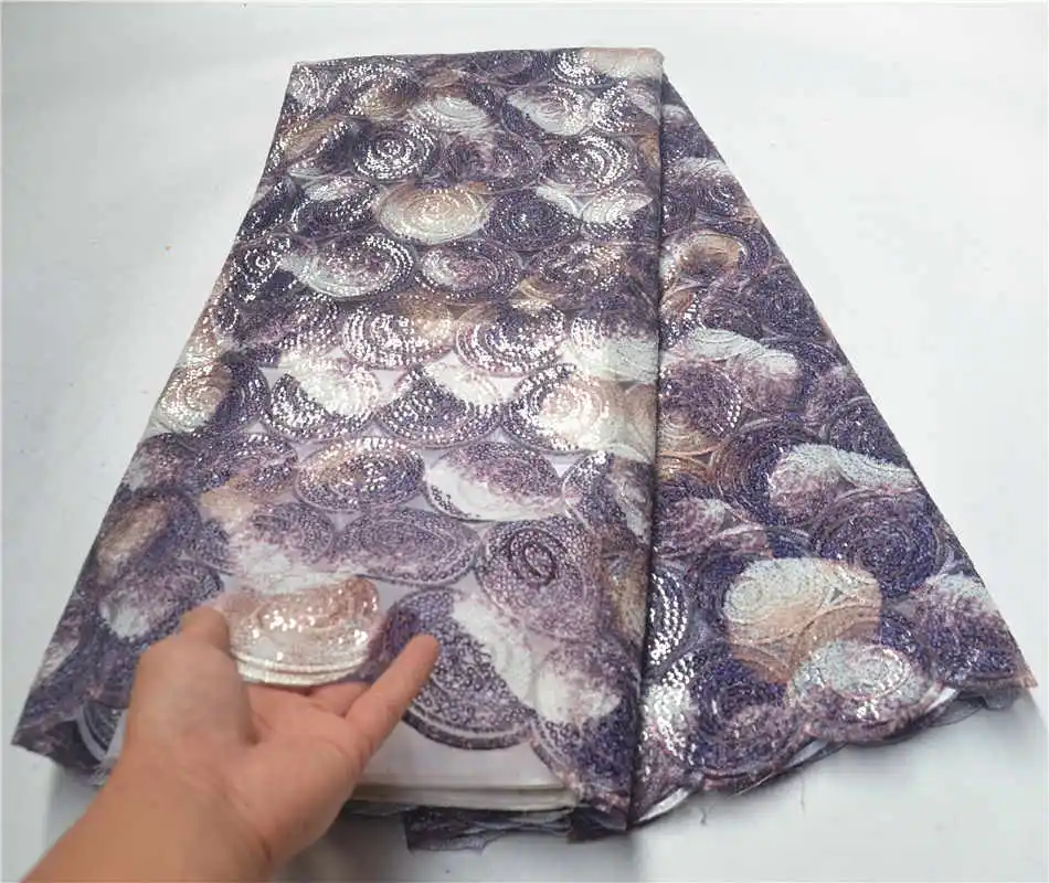 Французское Сетчатое кружево с блестки Африканской органзы кружева 2020 хит