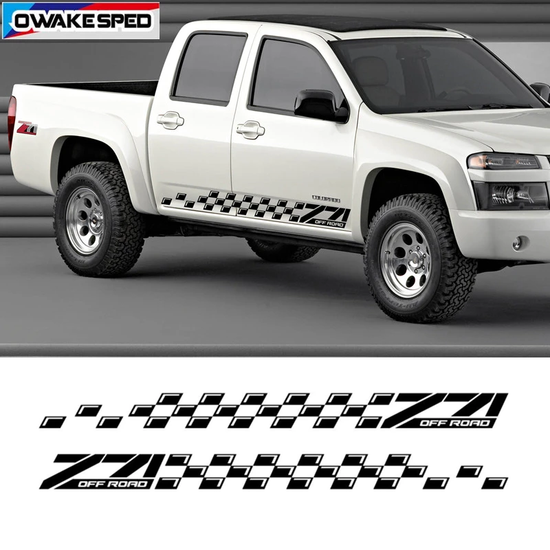 Наклейка на боковую дверь автомобиля с полосками для внедорожника Шевроле