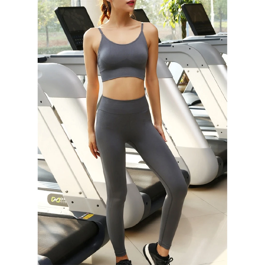 

women letter shoulder strap fitness workout tank Adjustable yoga sport bra anti-drop