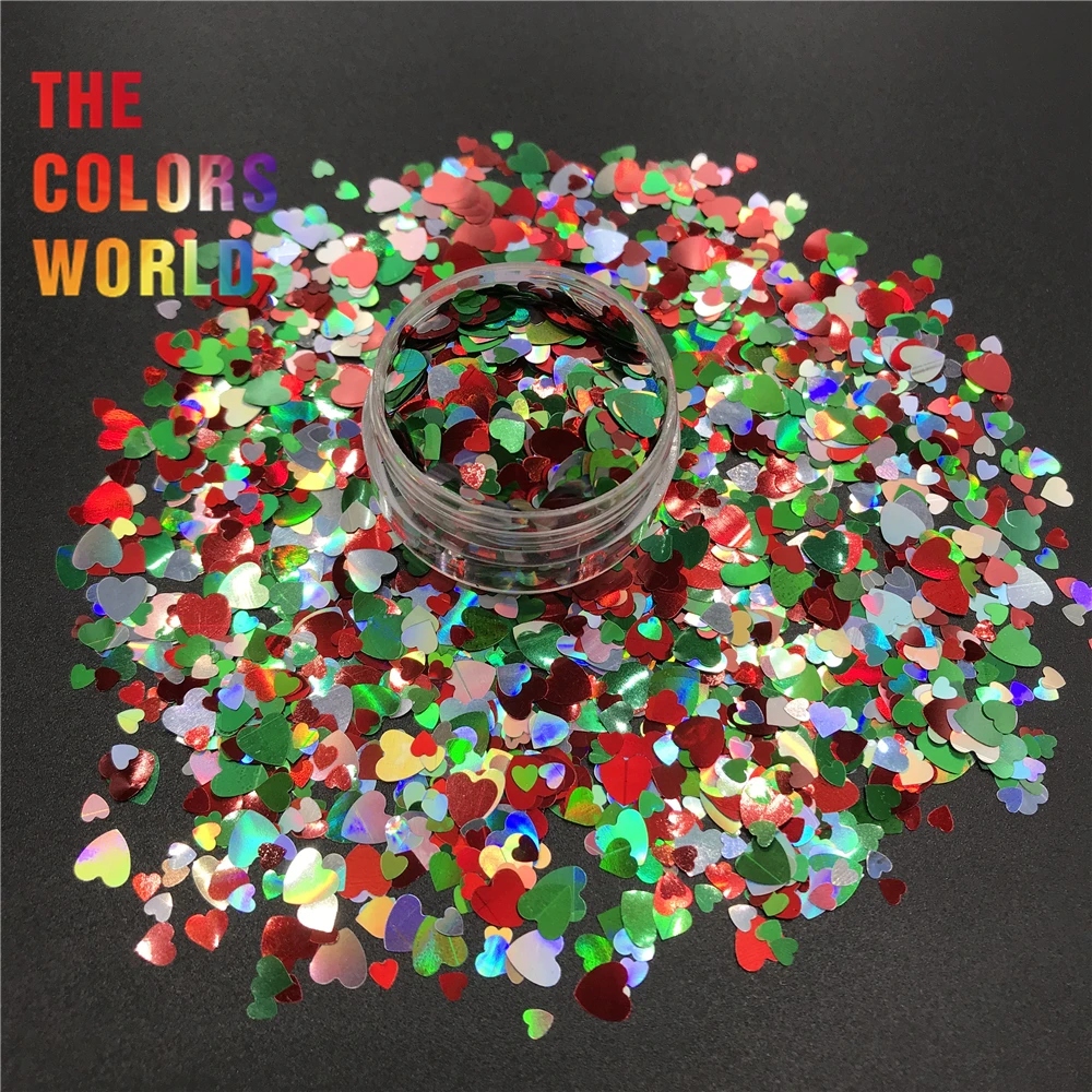 TCT 396 в форме сердца День Святого Валентина блестки для ногтей украшения макияж