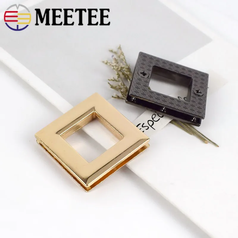 

10/20/50pcs 17mm Metal Square Ring Buckles Eyelet Screw Buckle for Hangbag Belt Strap Dog Chain Clasp Hooks DIY Leather Craft