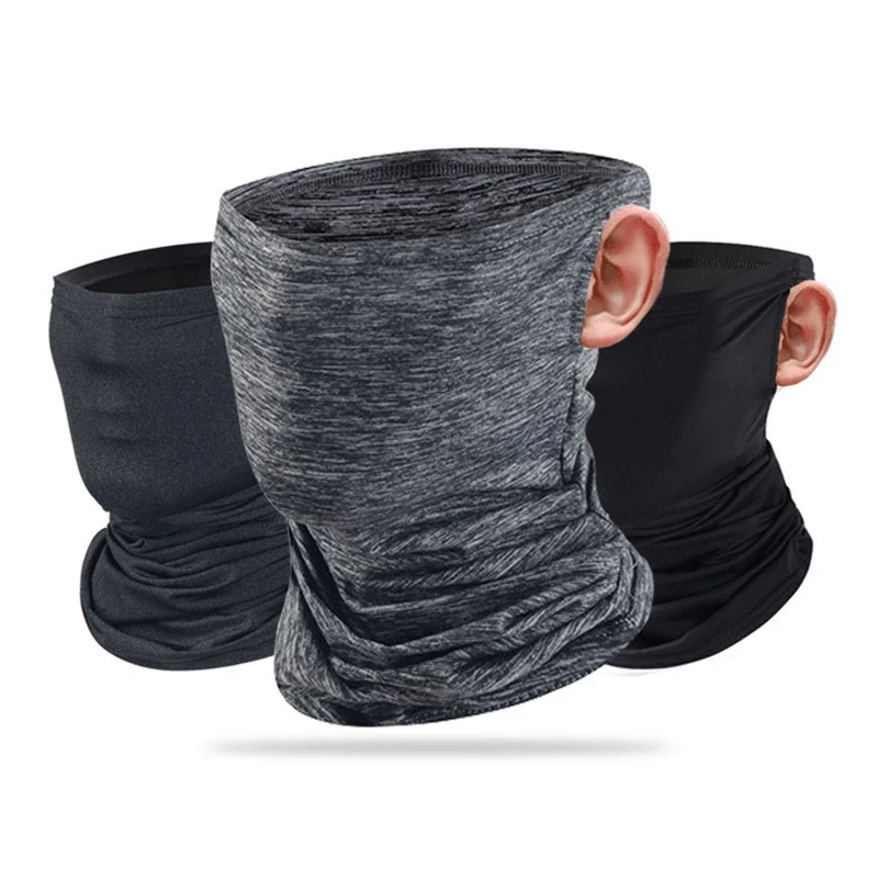 

Outdoor Summer Sun-proof Camping & Hiking Scarves Ice Silk Protection Face Mask Motorcycle Earmuffs Headband Half Face Scarf
