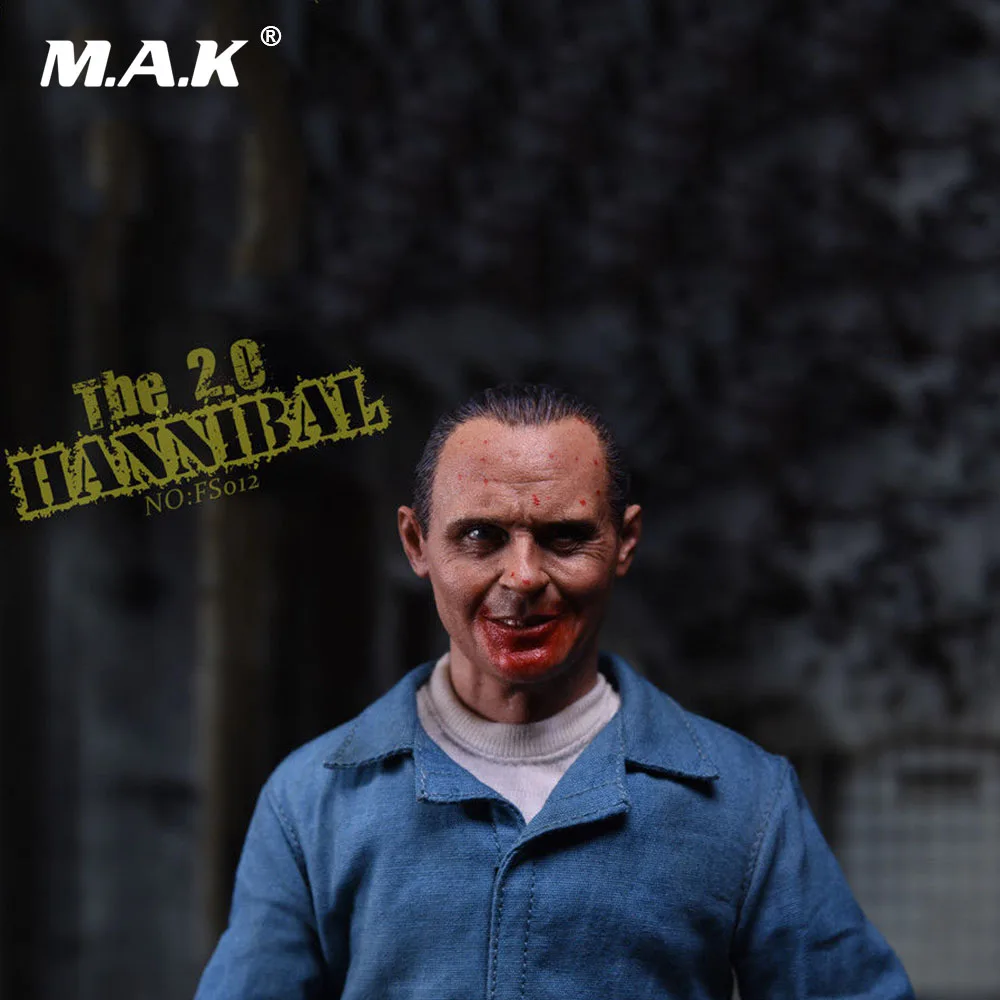 1/6 Масштаб FS012 тишина ягнят Ганнибал Lecter 2 0 кукла игрушка с шт. голова Лепка полный
