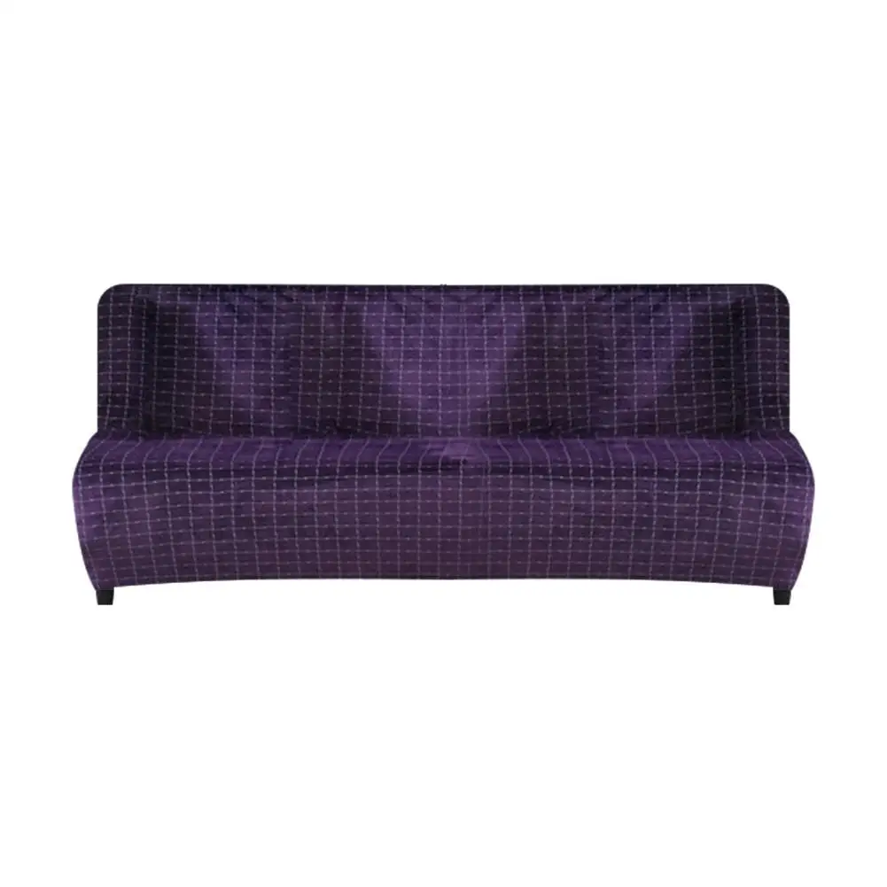 Purple Зимние плотные эластичные Чехлы для дивана и кровати, 8 цветов, полностью складные, без подлокотников, эластичные постельные принадлежности, чехлы для дивана, Легко заменяемые, чистящие - Цвет: Purple