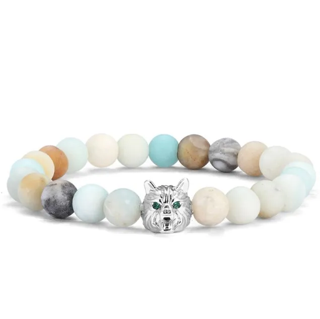 8 мм волк Золото Серебро Медь cz Циркон кубический цирконий бусины богемный Йога