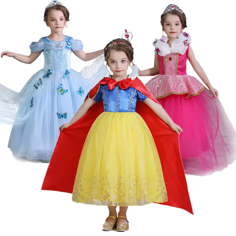 Enfant/детская одежда для Хэллоуина вечерние костюмы косплея девочек Снежная