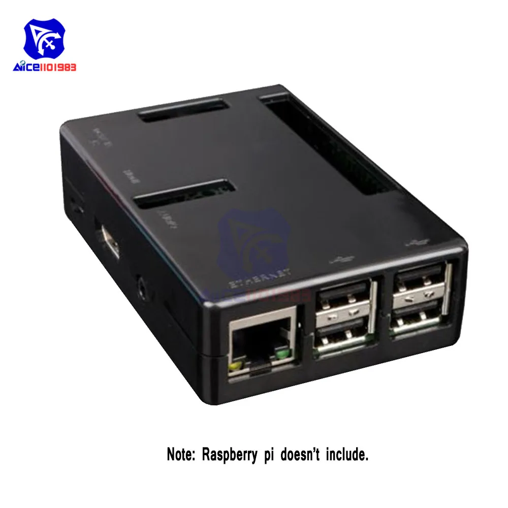 Защитный черный чехол diymore для Raspberry Pi 2 Model B ABS V2 | Электронные компоненты и