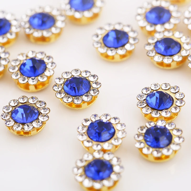 30 шт. Популярные разноцветные стразы для шитья с кристаллами круглые s стеклянные