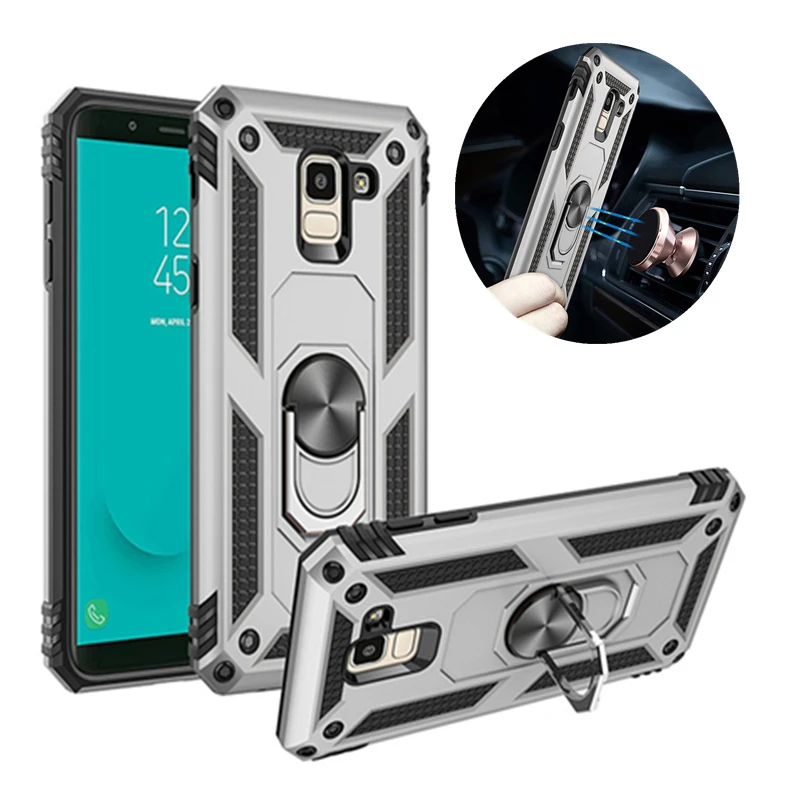 Магнитный чехол с кольцом держателем для Samsung Galaxy S8 S9 S10 Note 8 9 10 Plus S20 J4 J6 J8 A6 A7 A8 A9