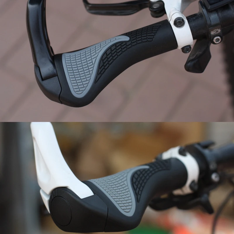 

Mountain Bike Grips Ergonomic Carbon Bicycle Handlebar Grips Non-slip Bicycle Lock-on Handlebar Cover Handle Bar End