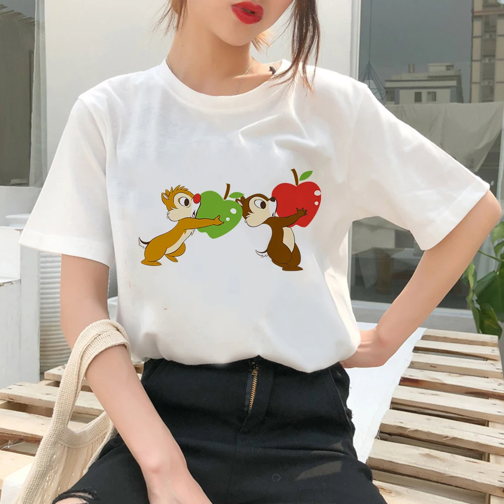 

Disney Chip 'n' Dale Casual T Shirt Women Young Fashion Ladies Ulzzang Shirt Cute Funny Cartoon Home T-shirt Ropa Tumblr Mujer