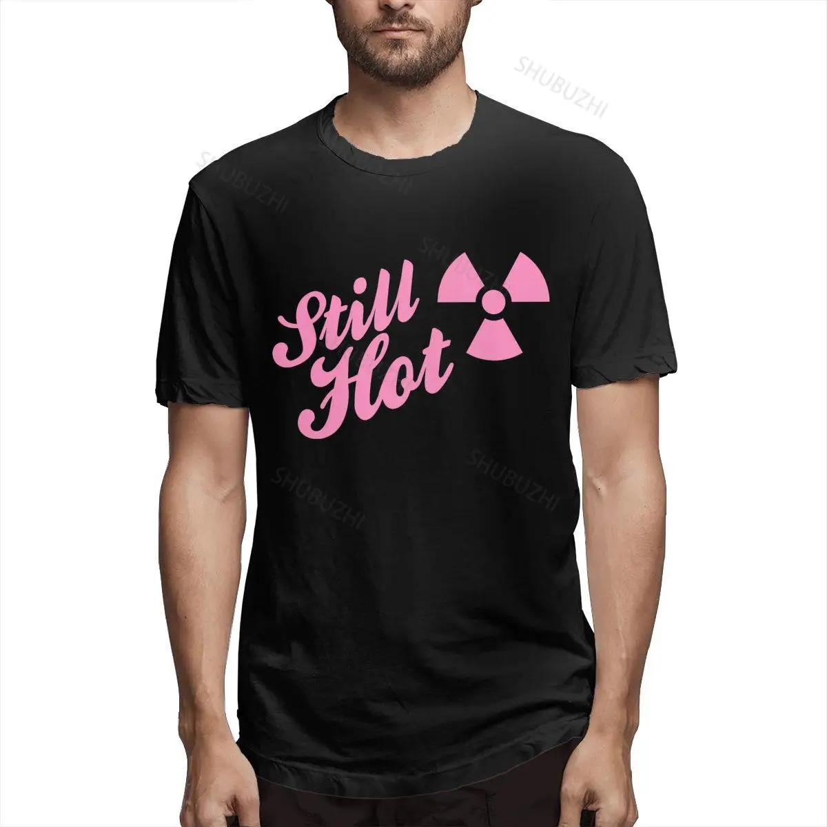 

Популярная футболка с радиоактивным графическим принтом, Мужская футболка с коротким рукавом, Забавные топы, летние модные брендовые мужск...