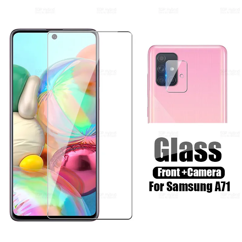 Закаленное стекло 2 в 1 для задней камеры Samsung Galaxy A71 Защитное объектива зеркальная