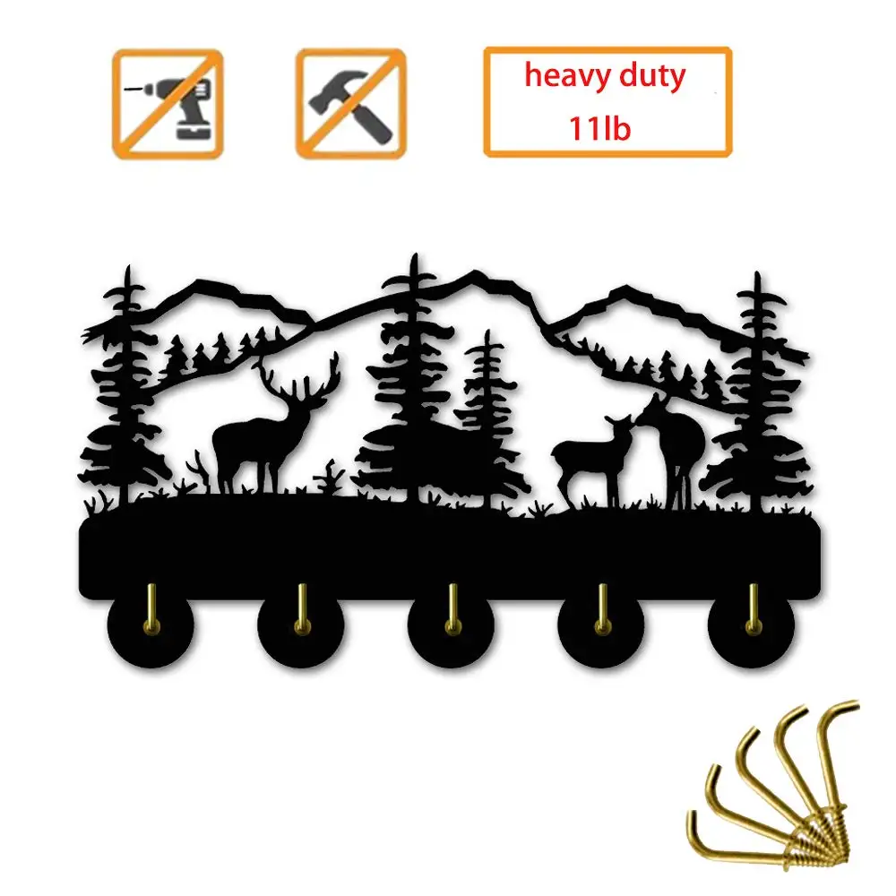 Лося крючки для ключей-настенные сверхмощные 5 фунтов (макс) Настенный декор