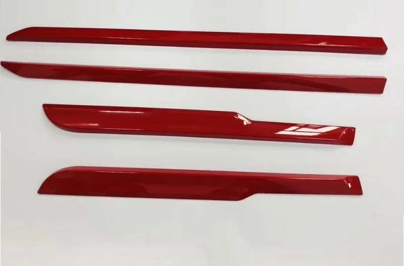 4door plate red Внешние Авто накладки для автомобиля Стайлинг передняя решетка крышка дверная пластина подходит для hilux revo- автомобильные аксессуары для пикапа - Цвет: 4door plate red