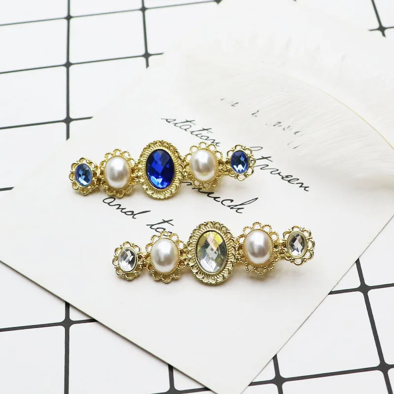 Корейский жемчужный волосоклёп для женщин и девочек кристальные заколки для волос, ободок-заколка для волос, головной убор, аксессуары для украшения и стайлинга.