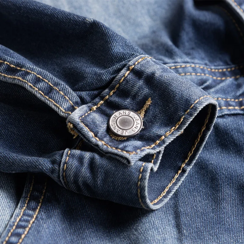 Мужская цельная джинсовая куртка костюм японский ретро локомотив рабочие