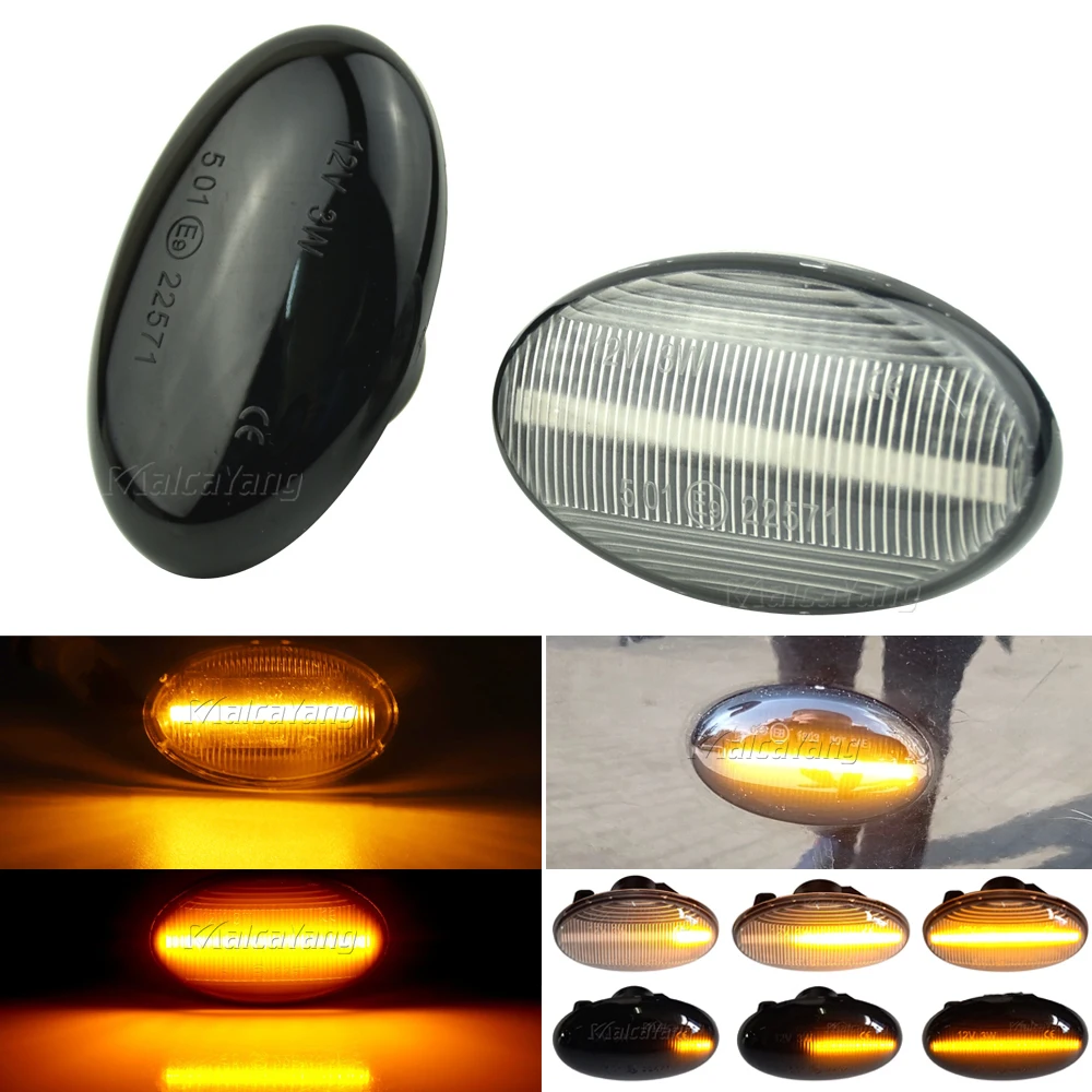 

2PCS For Mercedes Benz Smart W450 W452 A-Class W168 Vito W639 W447 W415 LED Car Side Marker Lights Repeater Signal Lights