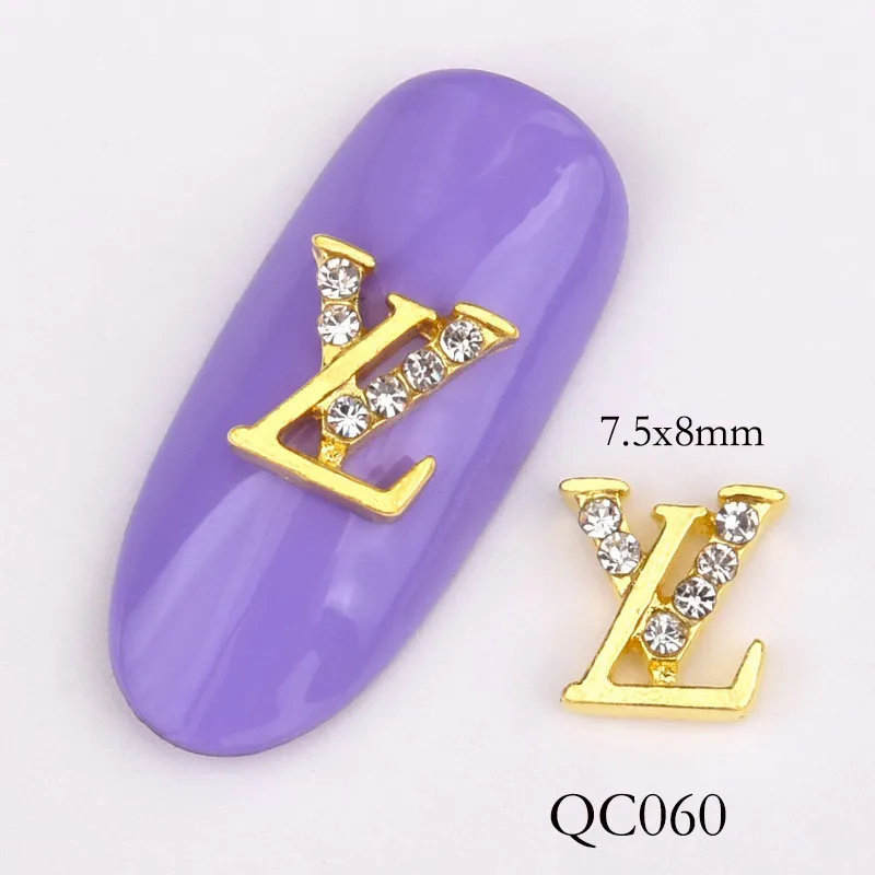 QC060 10 шт., украшение в виде головы оленя, украшение для маникюра, очаровательные Стразы для ногтей, стеклянный драгоценный камень, дизайн, сделай сам, рождественский подарок, украшения для ногтей - Color: QC060