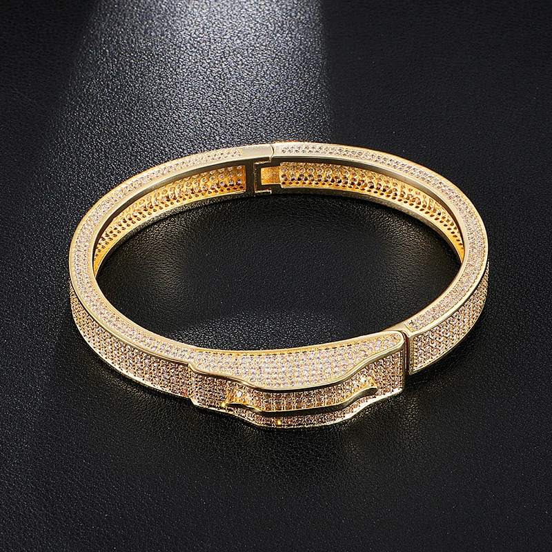 Хип хоп мужской Iced Out тяжелый кубический циркон личность микро проложили Bling CZ браслет для мужчин женщин рэппер ювелирные изделия