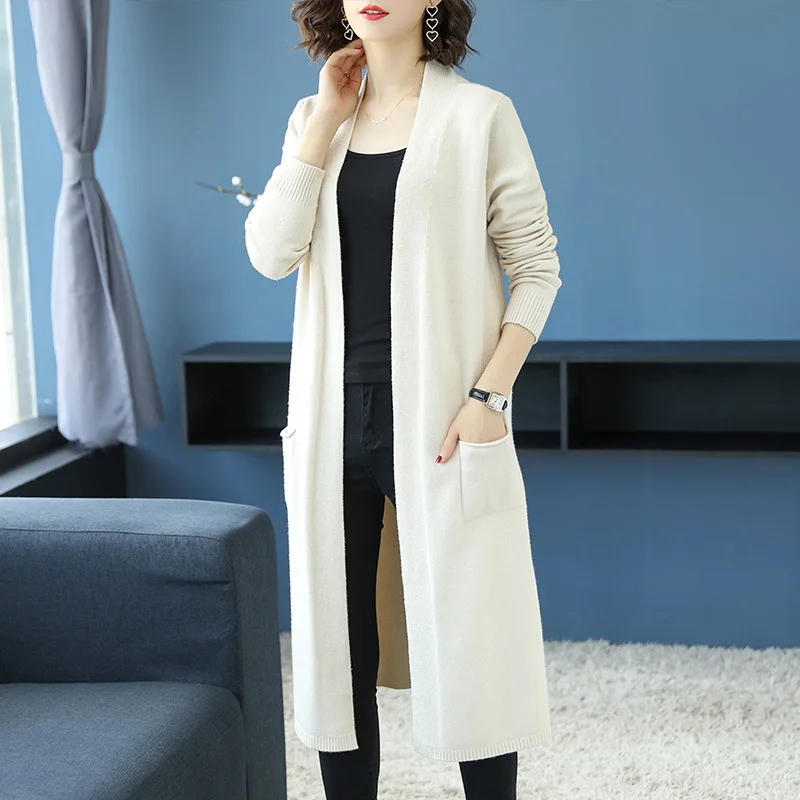 

Sweater Cardigan Jacket Long Sleeve Knitted Coat With Pocket 2021 Korean Style Women Autumn Winter Oversized Outwear Female Top